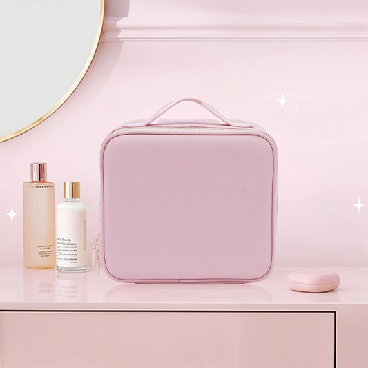 Estuche Cosmetiquera Maquillaje + Espejo LED con 3 TONOS DE LUZ